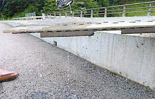 実際の製品の透水状況